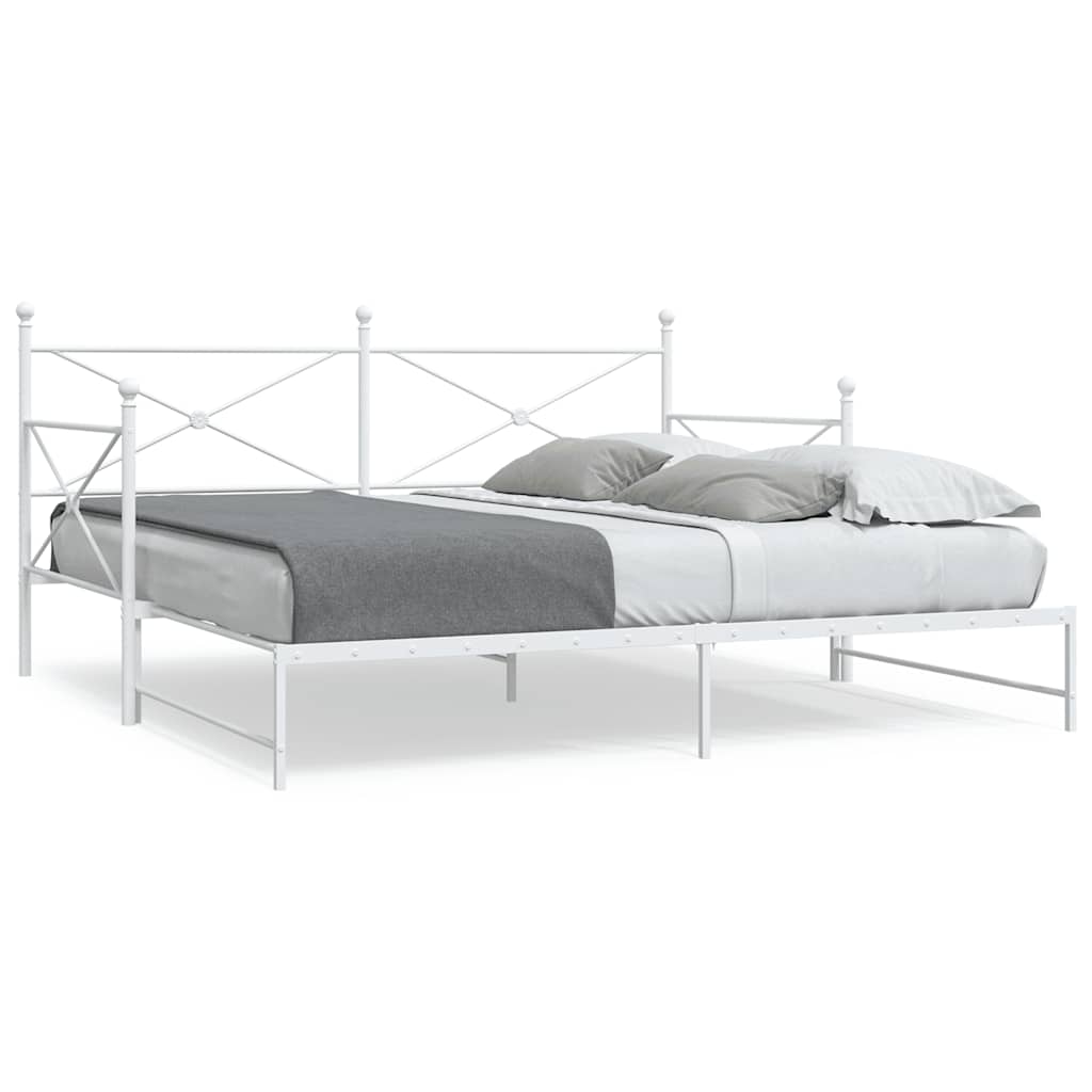 Divano Letto Estraibile senza Materasso 100x190 cm in Acciaio