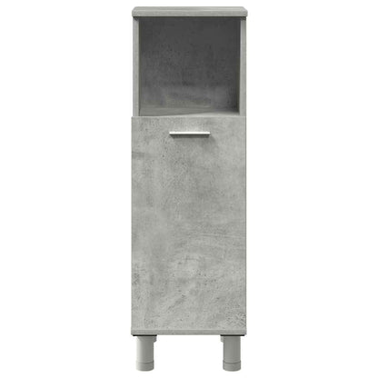 Set Mobili da Bagno 3 pz Grigio Cemento in Legno Multistrato