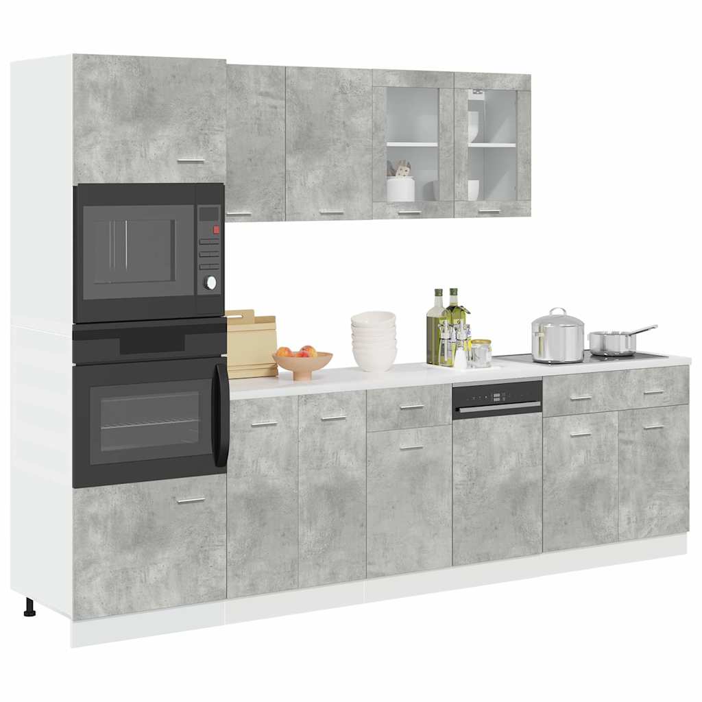 Set Mobili da Cucina 7 pz “Lyon” Grigio Cemento