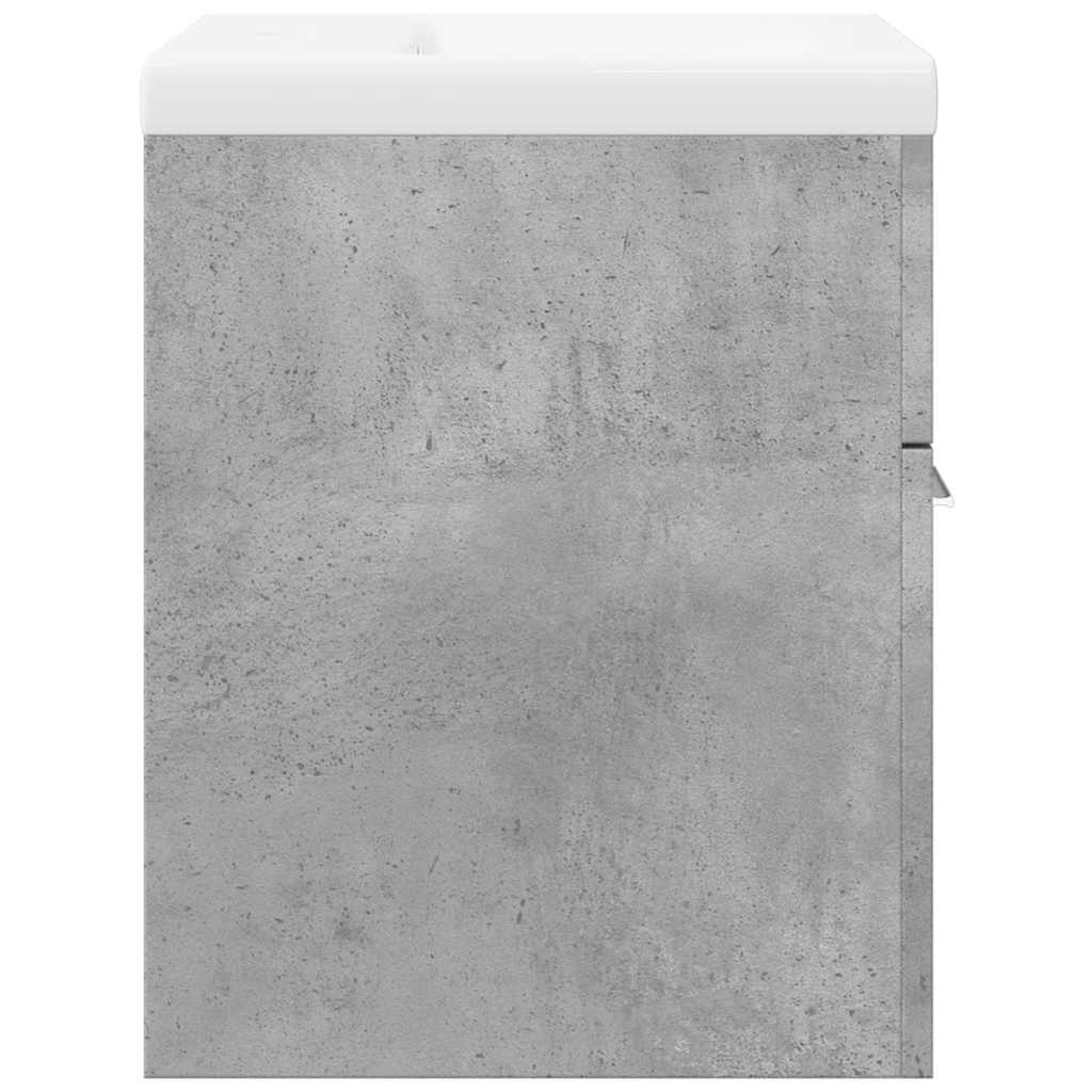 Set Mobili da Bagno 2 pz Grigio Cemento in Legno Multistrato | homemem39