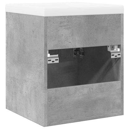 Set Mobili da Bagno 2 pz Grigio Cemento in Legno Multistrato | homemem39