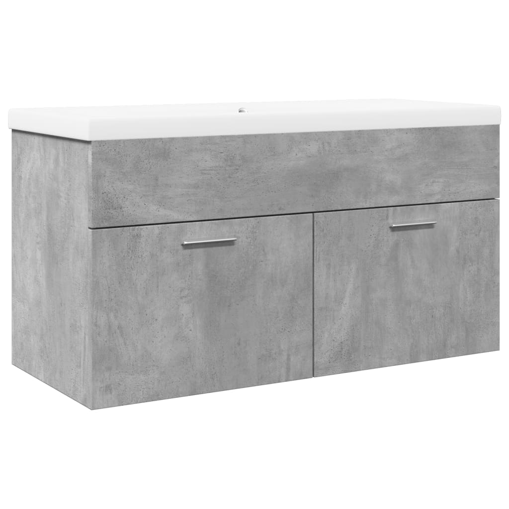 Mobile da Bagno con Lavabo Integrato Grigio Cemento | homemem39