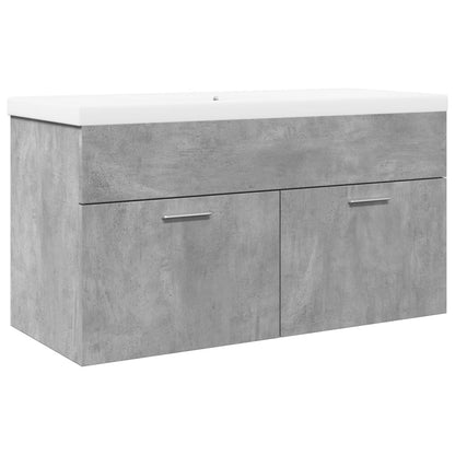 Mobile da Bagno con Lavabo Integrato Grigio Cemento | homemem39