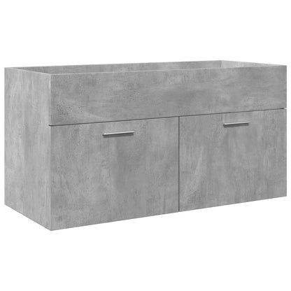 Mobile da Bagno con Lavabo Integrato Grigio Cemento | homemem39
