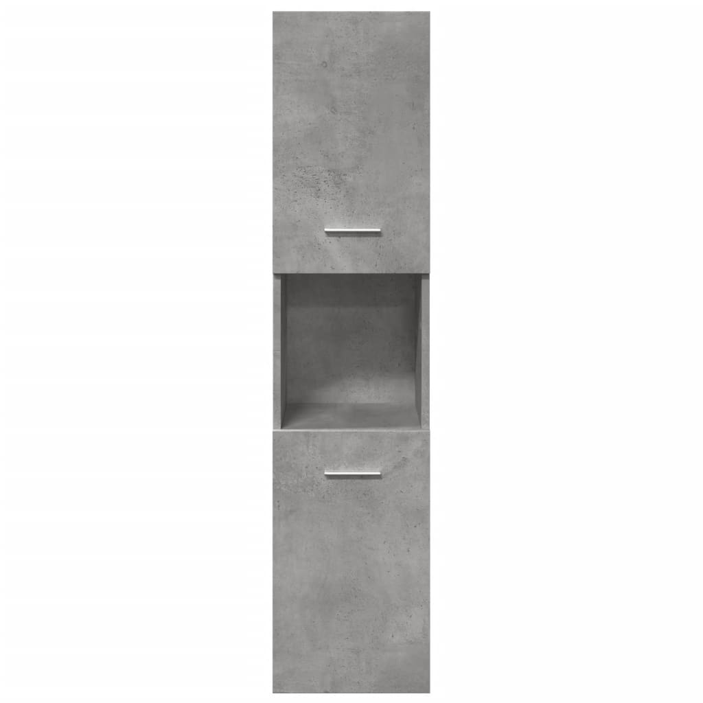 Set Mobili da Bagno 3 pz Grigio Cemento in Legno Multistrato | homemem39