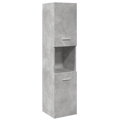 Set Mobili da Bagno 4 pz Grigio Cemento in Legno Multistrato | homemem39