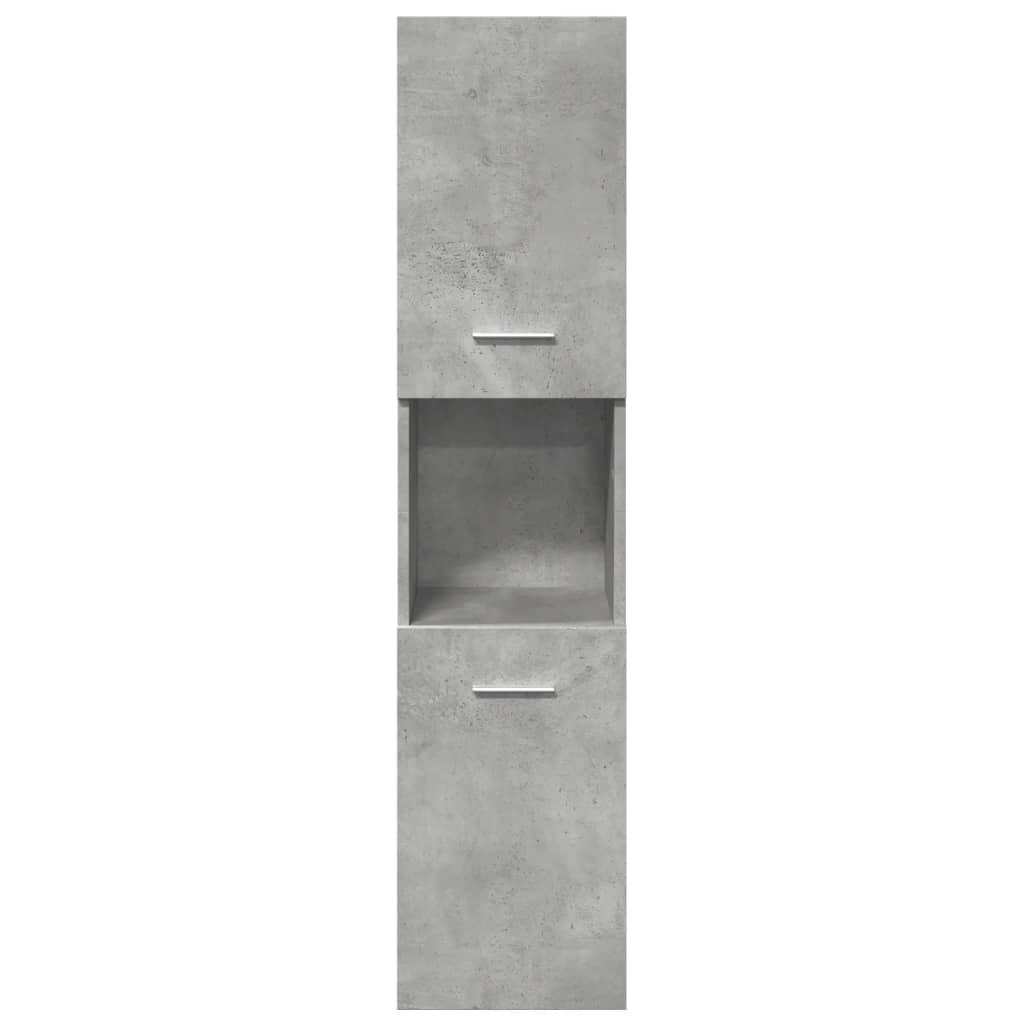 Set Mobili da Bagno 4 pz Grigio Cemento in Legno Multistrato | homemem39