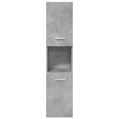 Set Mobili da Bagno 4 pz Grigio Cemento in Legno Multistrato | homemem39