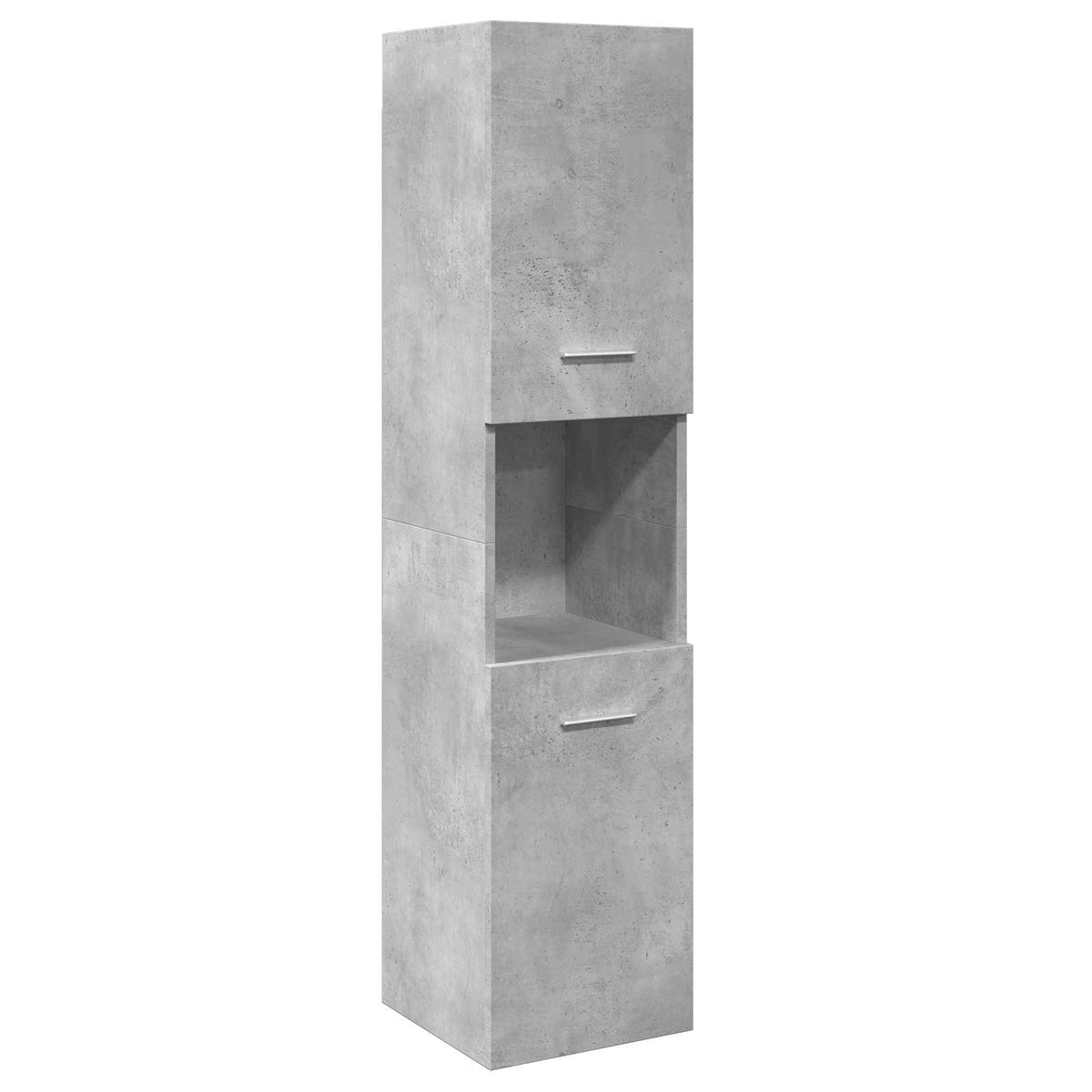 Set Mobili da Bagno 4 pz Grigio Cemento in Legno Multistrato