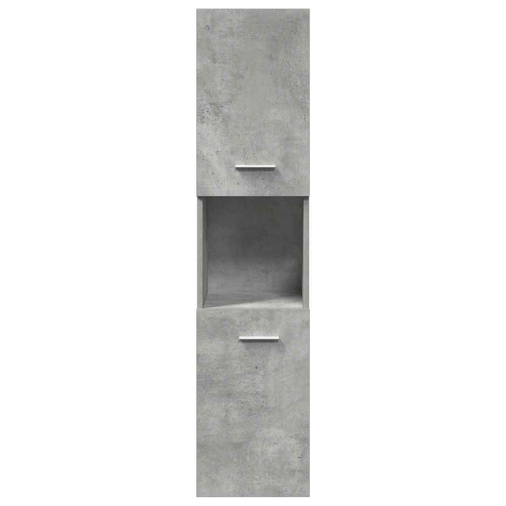 Set Mobili da Bagno 4 pz Grigio Cemento in Legno Multistrato | homemem39