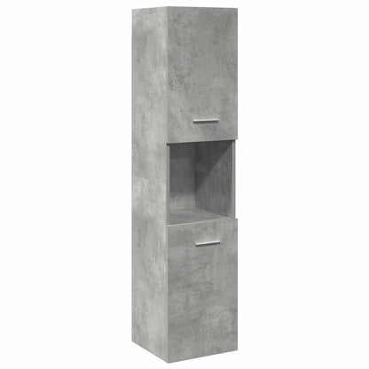 Set Mobili da Bagno 4 pz Grigio Cemento in Legno Multistrato | homemem39