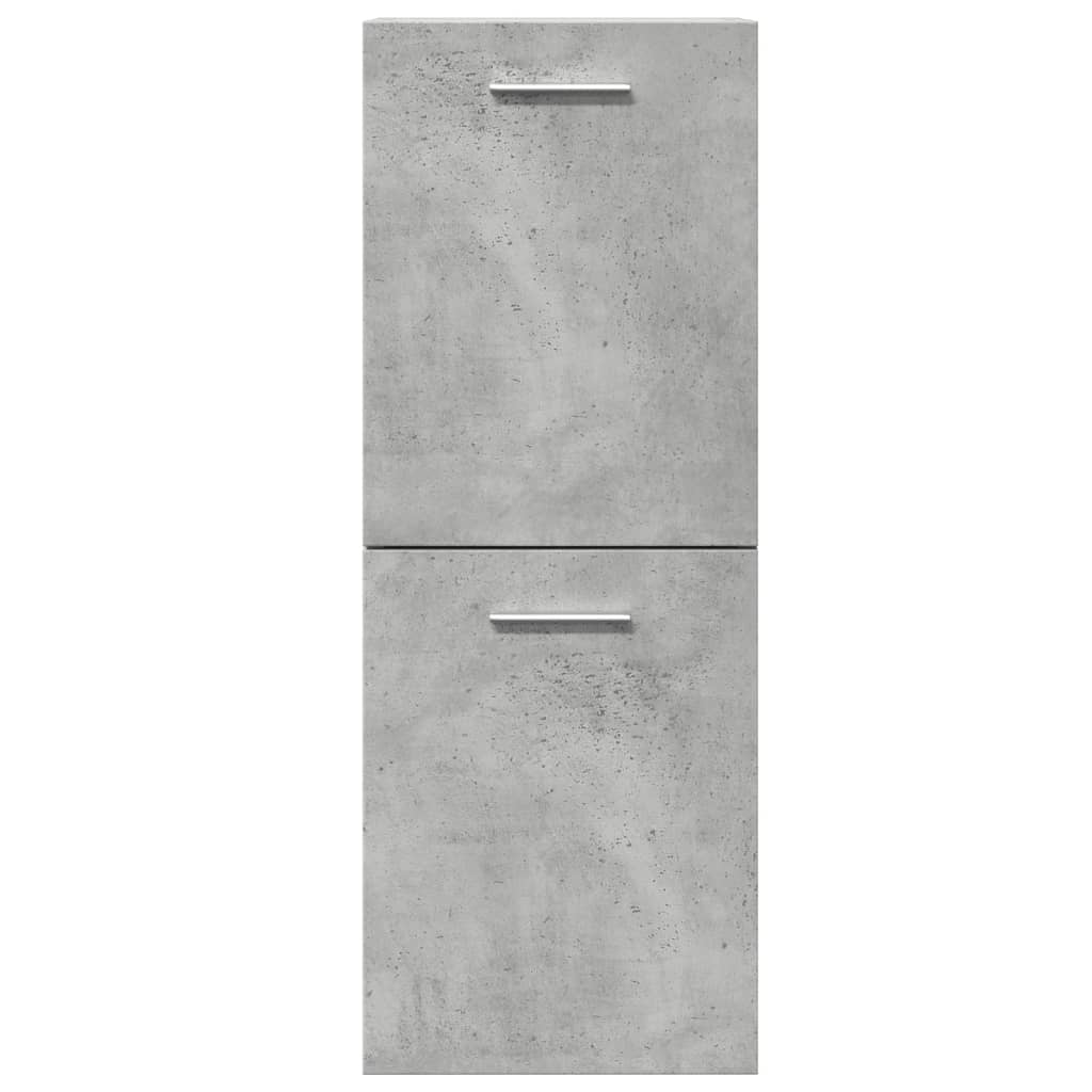 Set Mobili da Bagno 5 pz Grigio Cemento in Legno Multistrato