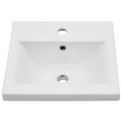 Set Mobili da Bagno 5 pz Grigio Cemento in Legno Multistrato