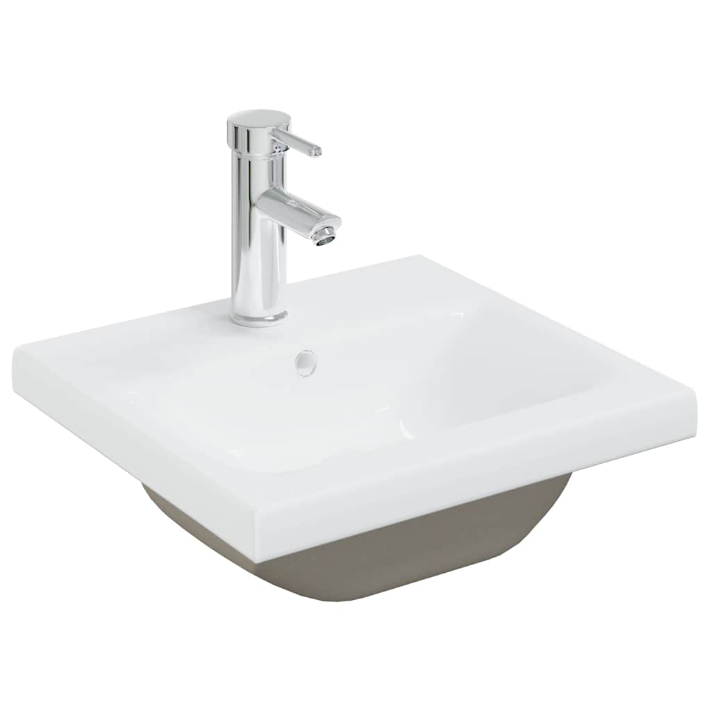 Mobile da Bagno con Lavabo Integrato e Rubinetto Grigio Cemento | homemem39