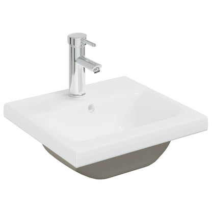 Mobile da Bagno con Lavabo Integrato e Rubinetto Grigio Cemento | homemem39