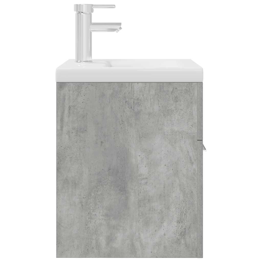 Mobile da Bagno con Lavabo Integrato e Rubinetto Grigio Cemento | homemem39