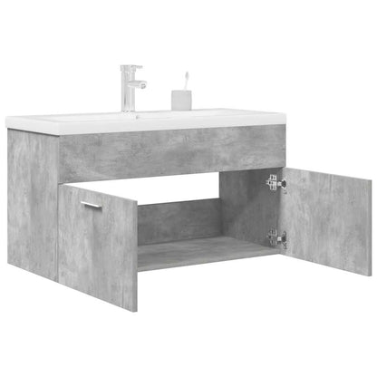 Mobile da Bagno con Lavabo Integrato e Rubinetto Grigio Cemento | homemem39