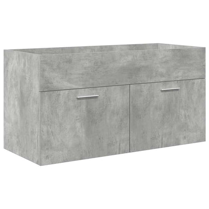 Mobile da Bagno con Lavabo Integrato e Rubinetto Grigio Cemento | homemem39