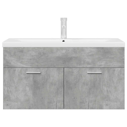 Mobile da Bagno con Lavabo Integrato e Rubinetto Grigio Cemento | homemem39