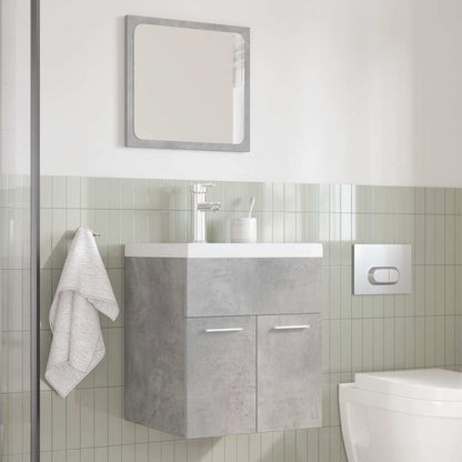 Set Mobili da Bagno 3 pz Grigio Cemento in Legno Multistrato | homemem39