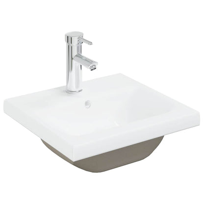 Set Mobili da Bagno 3 pz Grigio Cemento in Legno Multistrato | homemem39