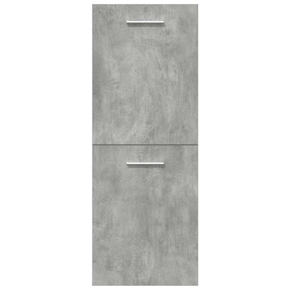 Set Mobili da Bagno 5 pz Grigio Cemento in Legno Multistrato