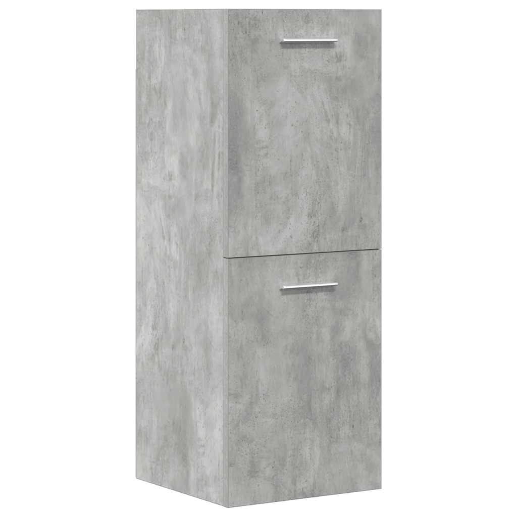 Set Mobili da Bagno 5 pz Grigio Cemento in Legno Multistrato