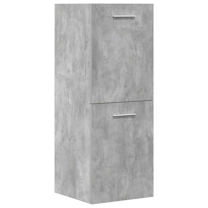 Set Mobili da Bagno 4 pz Grigio Cemento in Legno Multistrato
