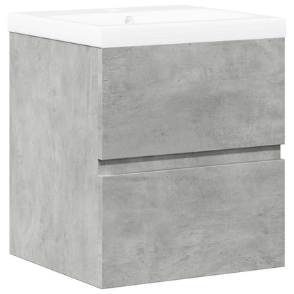 Set Mobili da Bagno 2 pz Grigio Cemento in Legno Multistrato | homemem39