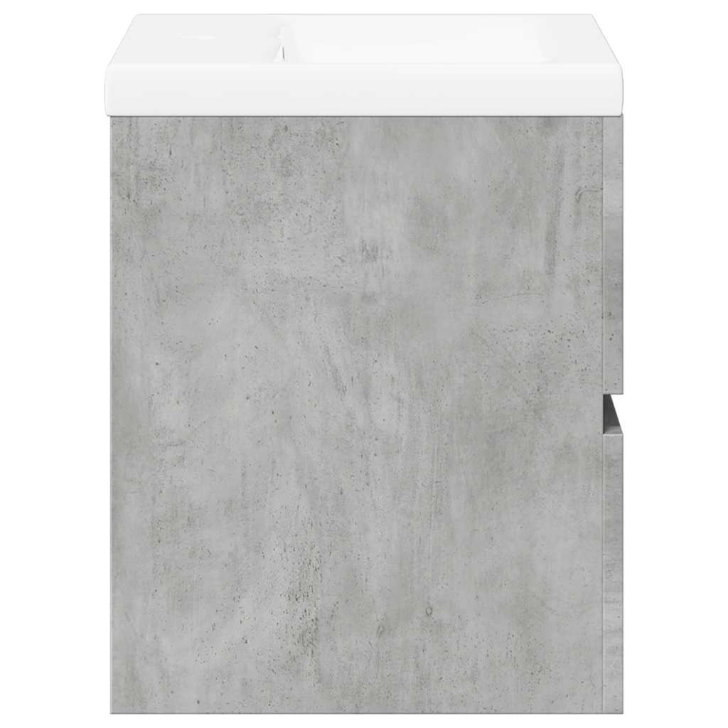Set Mobili da Bagno 2 pz Grigio Cemento in Legno Multistrato | homemem39