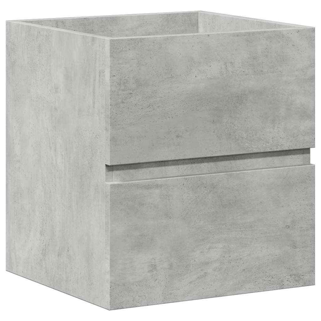 Set Mobili da Bagno 2 pz Grigio Cemento in Legno Multistrato | homemem39