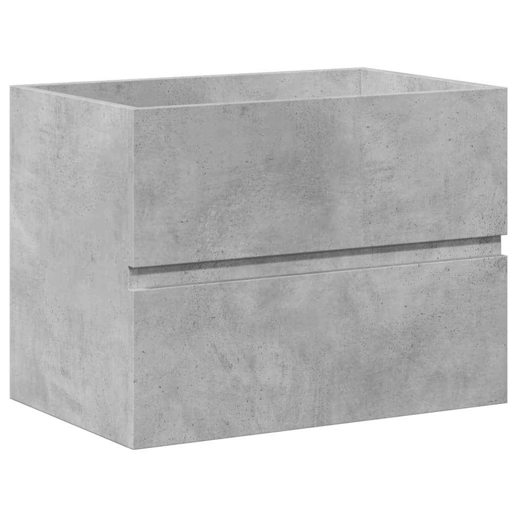 Set Mobili da Bagno 2 pz Grigio Cemento in Legno Multistrato | homemem39