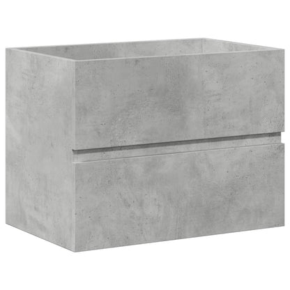 Set Mobili da Bagno 2 pz Grigio Cemento in Legno Multistrato | homemem39