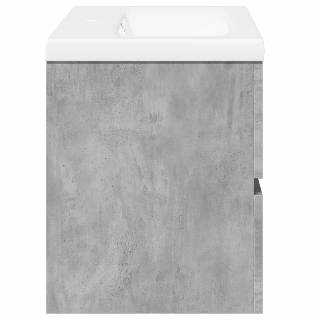 Set Mobili da Bagno 2 pz Grigio Cemento in Legno Multistrato | homemem39