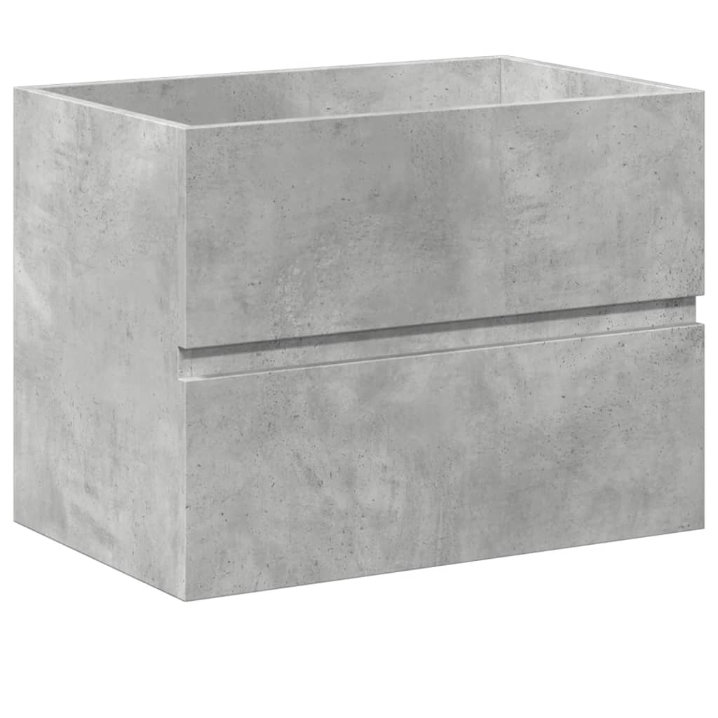 Set Mobili da Bagno 2 pz Grigio Cemento in Legno Multistrato | homemem39