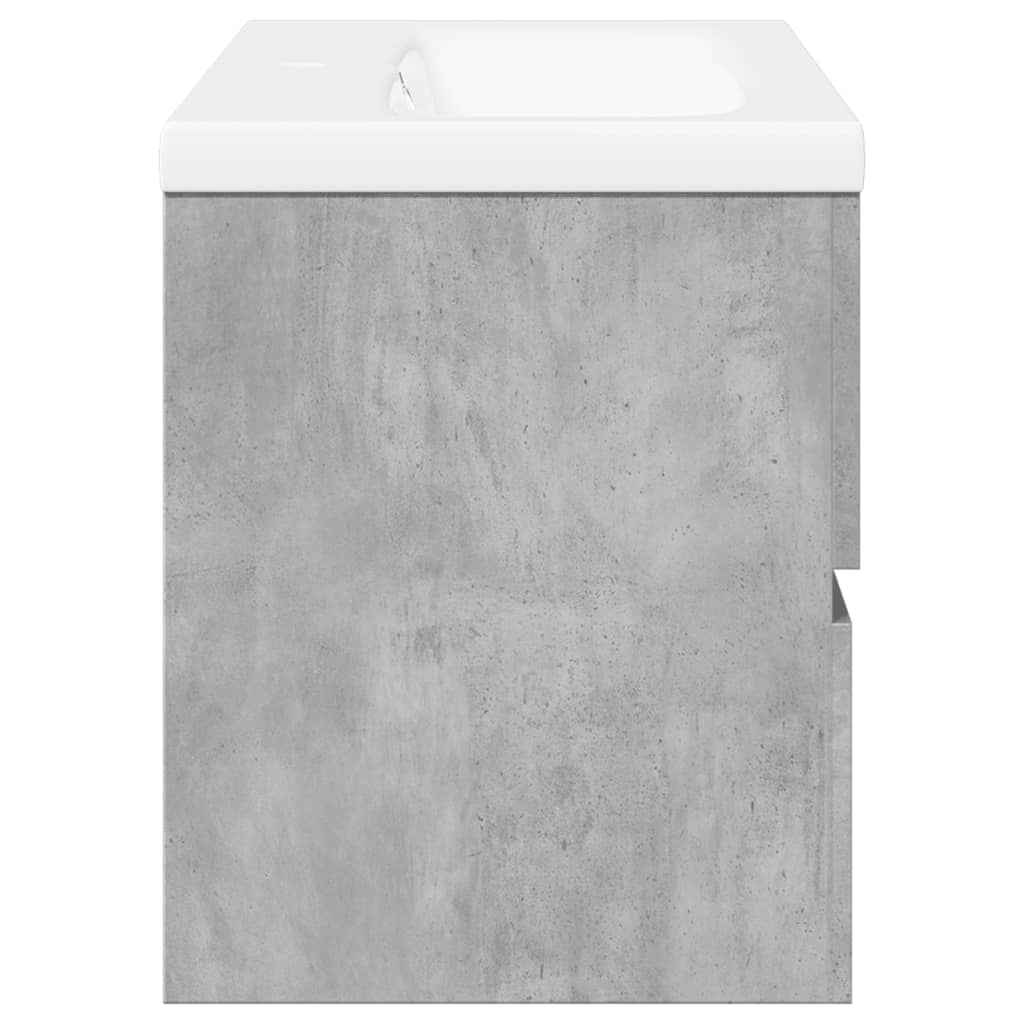 Set Mobili da Bagno 2 pz Grigio Cemento in Legno Multistrato | homemem39