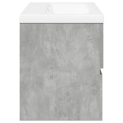 Set Mobili da Bagno 2 pz Grigio Cemento in Legno Multistrato | homemem39