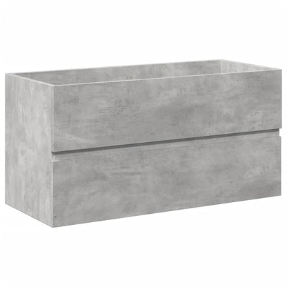 Set Mobili da Bagno 2 pz Grigio Cemento in Legno Multistrato | homemem39