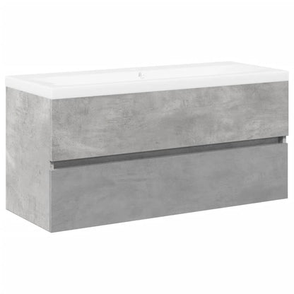 Set Mobili da Bagno 2 pz Grigio Cemento in Legno Multistrato | homemem39