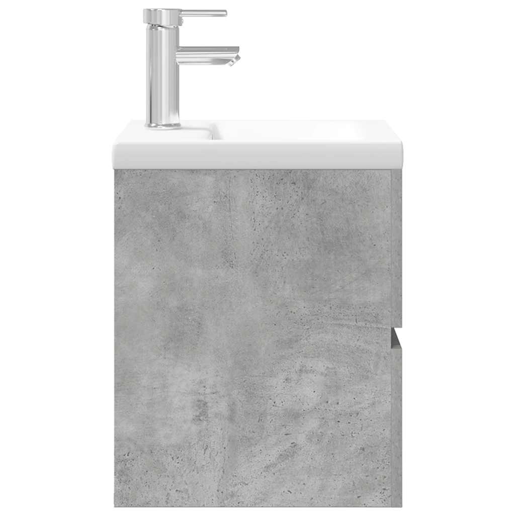 Set Mobili da Bagno 2 pz Grigio Cemento in Legno Multistrato | homemem39