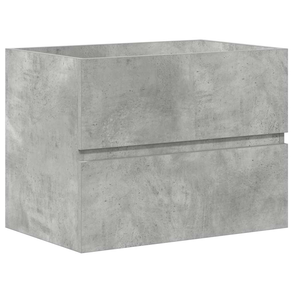 Set Mobili da Bagno 2 pz Grigio Cemento in Legno Multistrato | homemem39