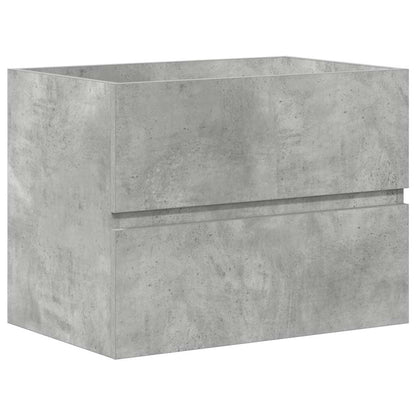 Set Mobili da Bagno 2 pz Grigio Cemento in Legno Multistrato | homemem39