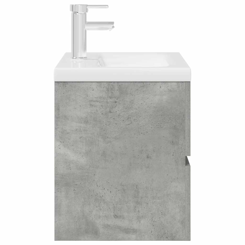 Set Mobili da Bagno 2 pz Grigio Cemento in Legno Multistrato | homemem39