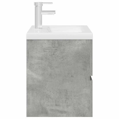 Set Mobili da Bagno 2 pz Grigio Cemento in Legno Multistrato | homemem39