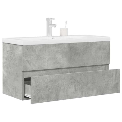 Set Mobili da Bagno 2 pz Grigio Cemento in Legno Multistrato | homemem39