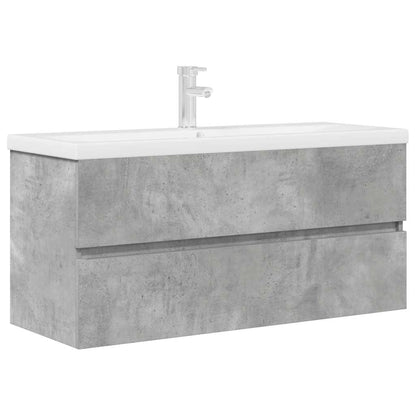 Set Mobili da Bagno 2 pz Grigio Cemento in Legno Multistrato | homemem39