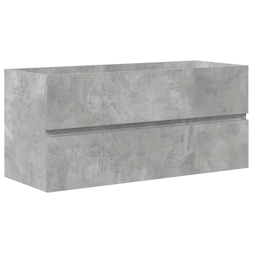 Set Mobili da Bagno 2 pz Grigio Cemento in Legno Multistrato | homemem39