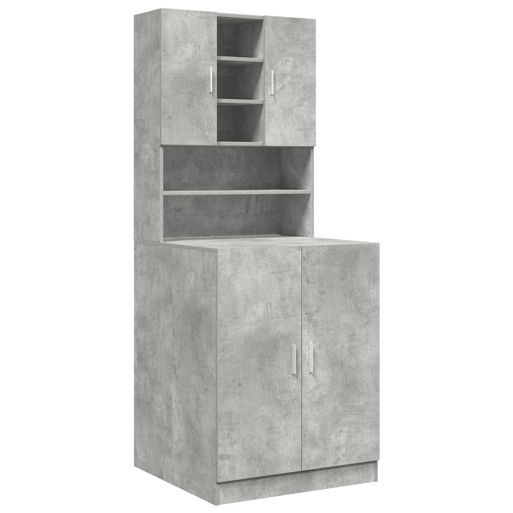 Mobili Lavatrice 2pz Grigio Cemento in Truciolato | homemem39