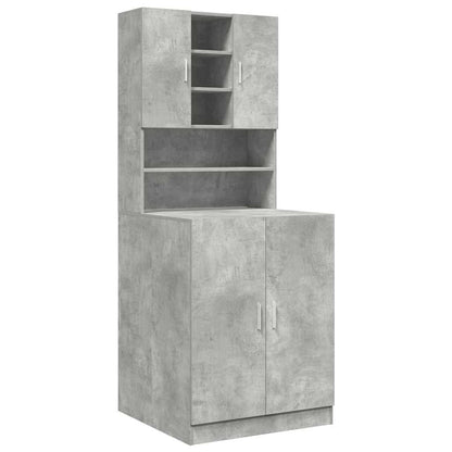 Mobili Lavatrice 2pz Grigio Cemento in Truciolato | homemem39