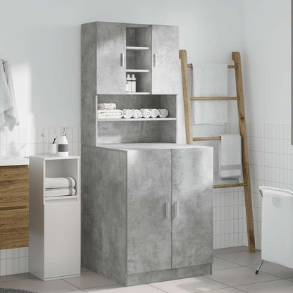 Mobili Lavatrice 2pz Grigio Cemento in Truciolato | homemem39